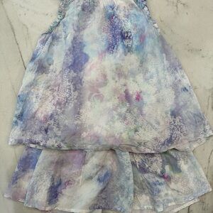 Floral Watercolor Top and Skirt